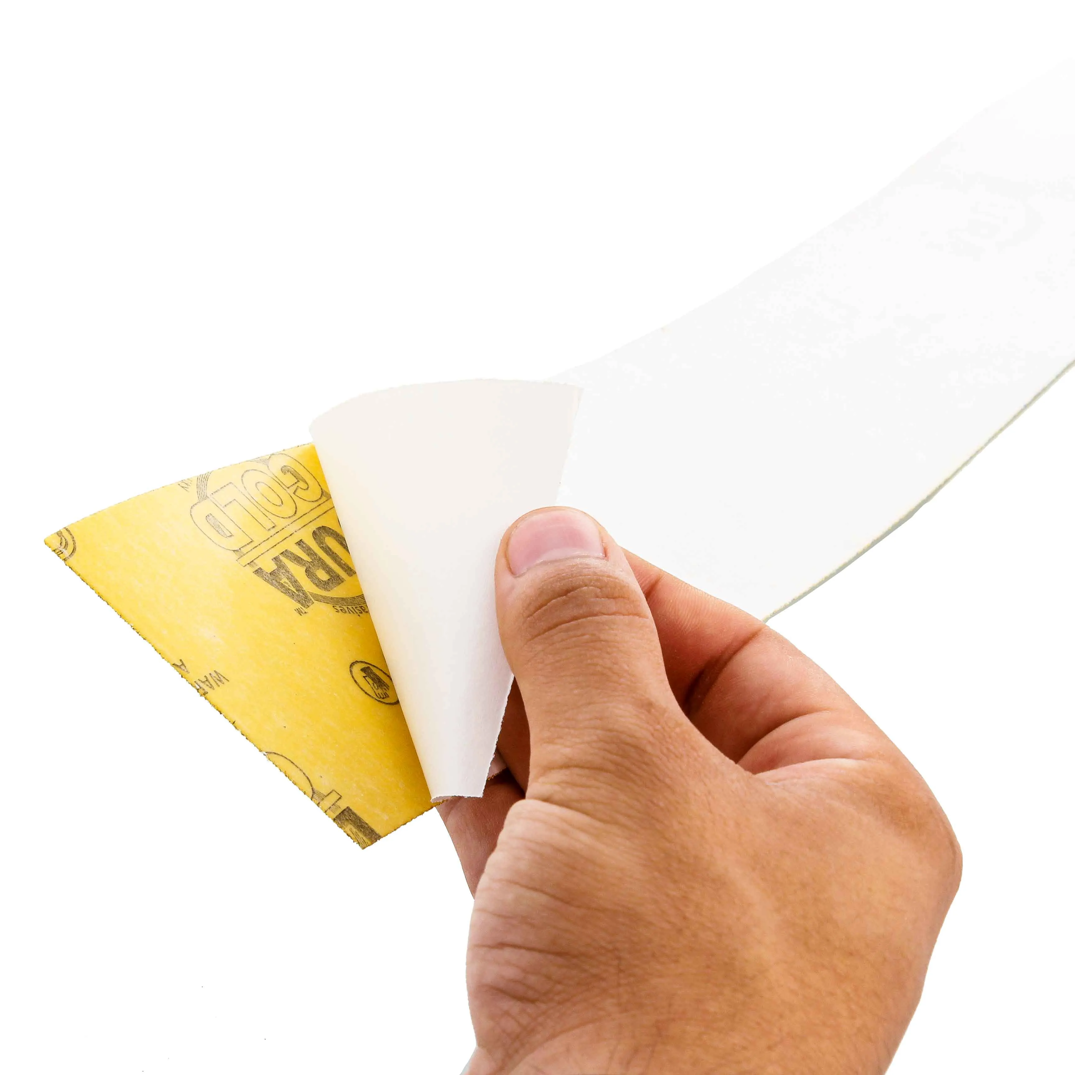 40 Grit - Gold - Longboard Sheets 2-3/4" wide by 16-1/2" long - PSA Self Adhesive Stickyback Sandpaper - Box of 20