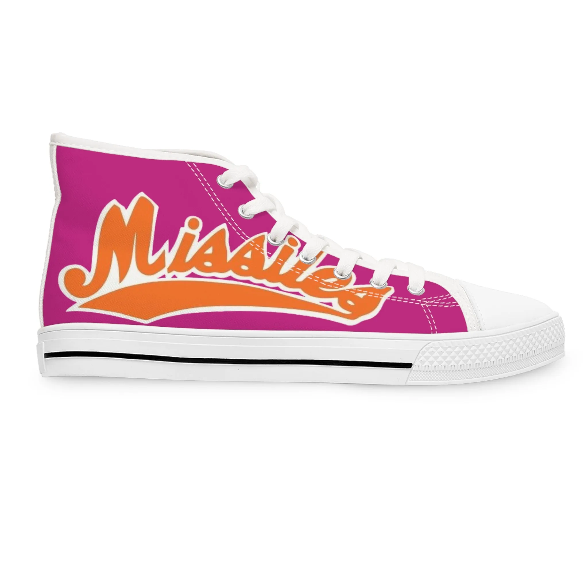 Missiles - Volleyball Pink! Women's High Top Sneakers